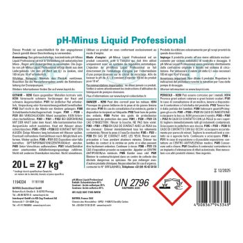 Bayrol pH-Minus flüssig Professional 20 l / 27 kg UN 2796