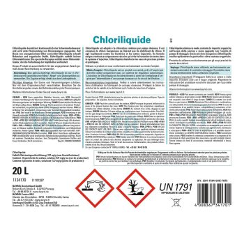 Bayrol Chloriliquide 20 l / 25 kg Flüssigchlor UN 1791