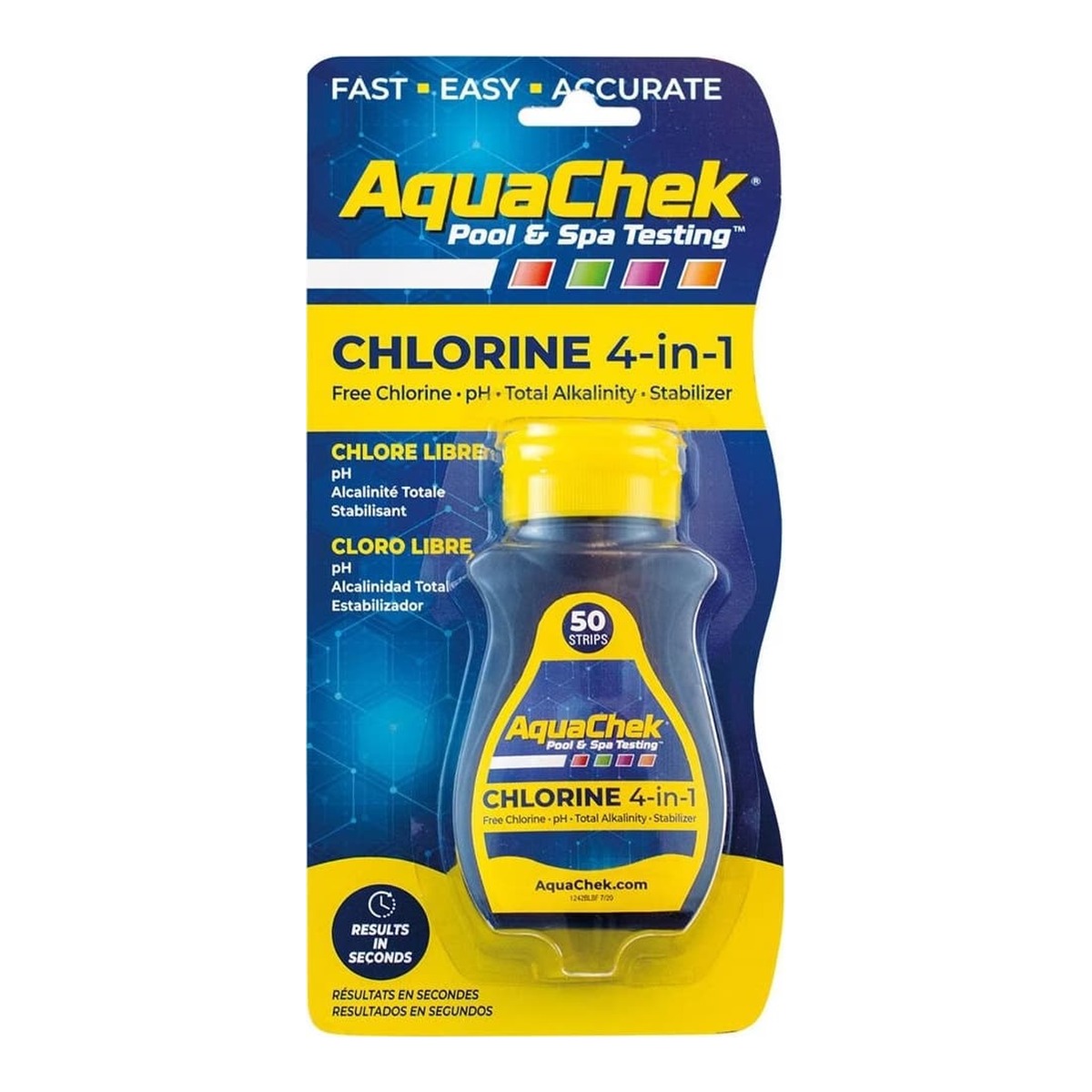 AquaChek Chlorine 4 in 1 Wasser-Teststreifen Typ Gelb für TruTest