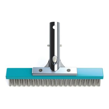 BAYROL Reinigungsbürste 25cm mit Edelstahlborsten und mit Verbindungsstück aus Aluminium