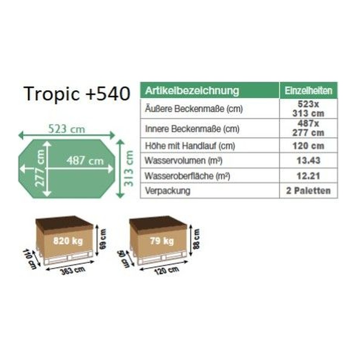 BWT Holzpool TROPIC +540, 5.23 x 3.13 HT: 120 – Bild 3