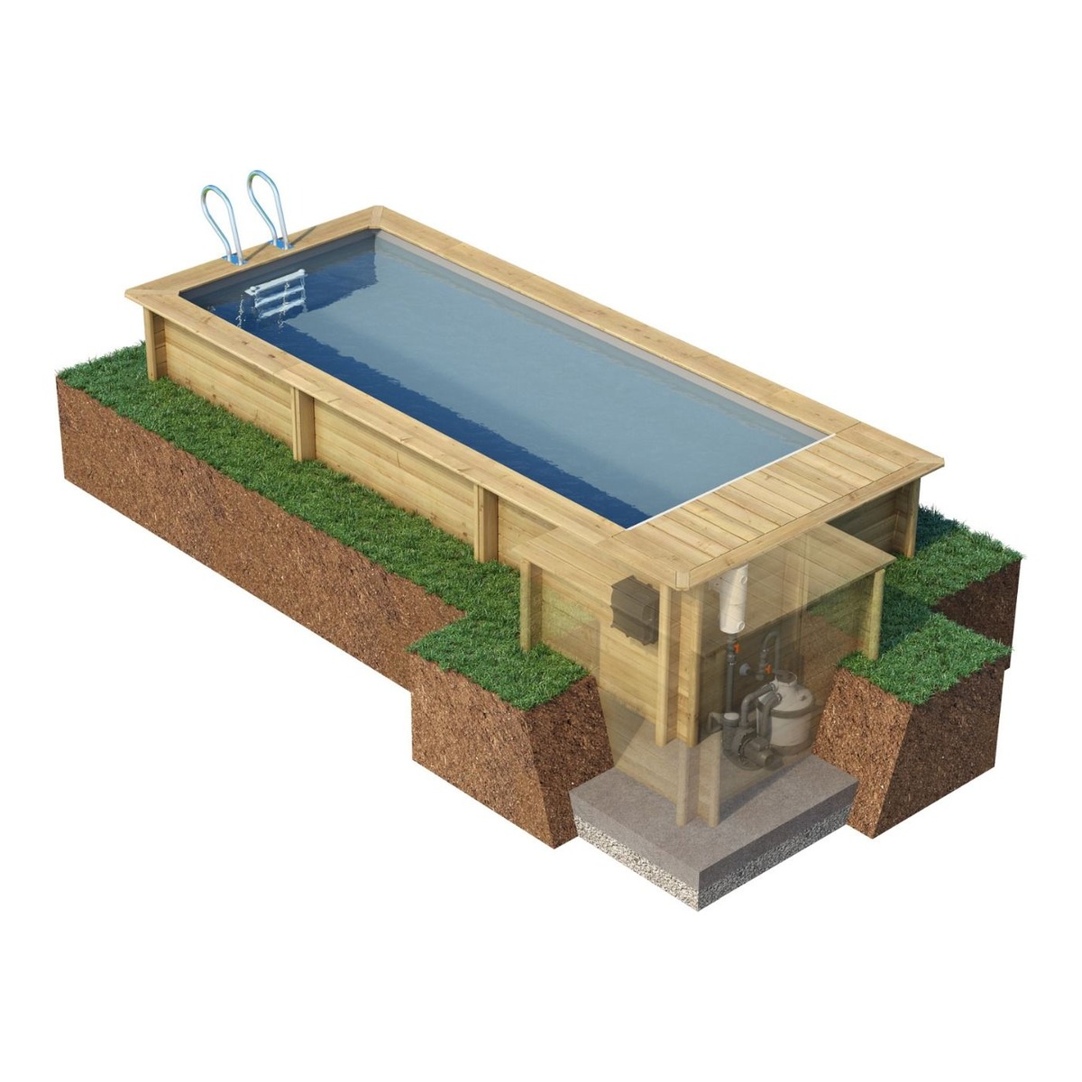 BWT Holzpool URBAN POOL 6.50 x 3.50 HT: 133 – Bild 2