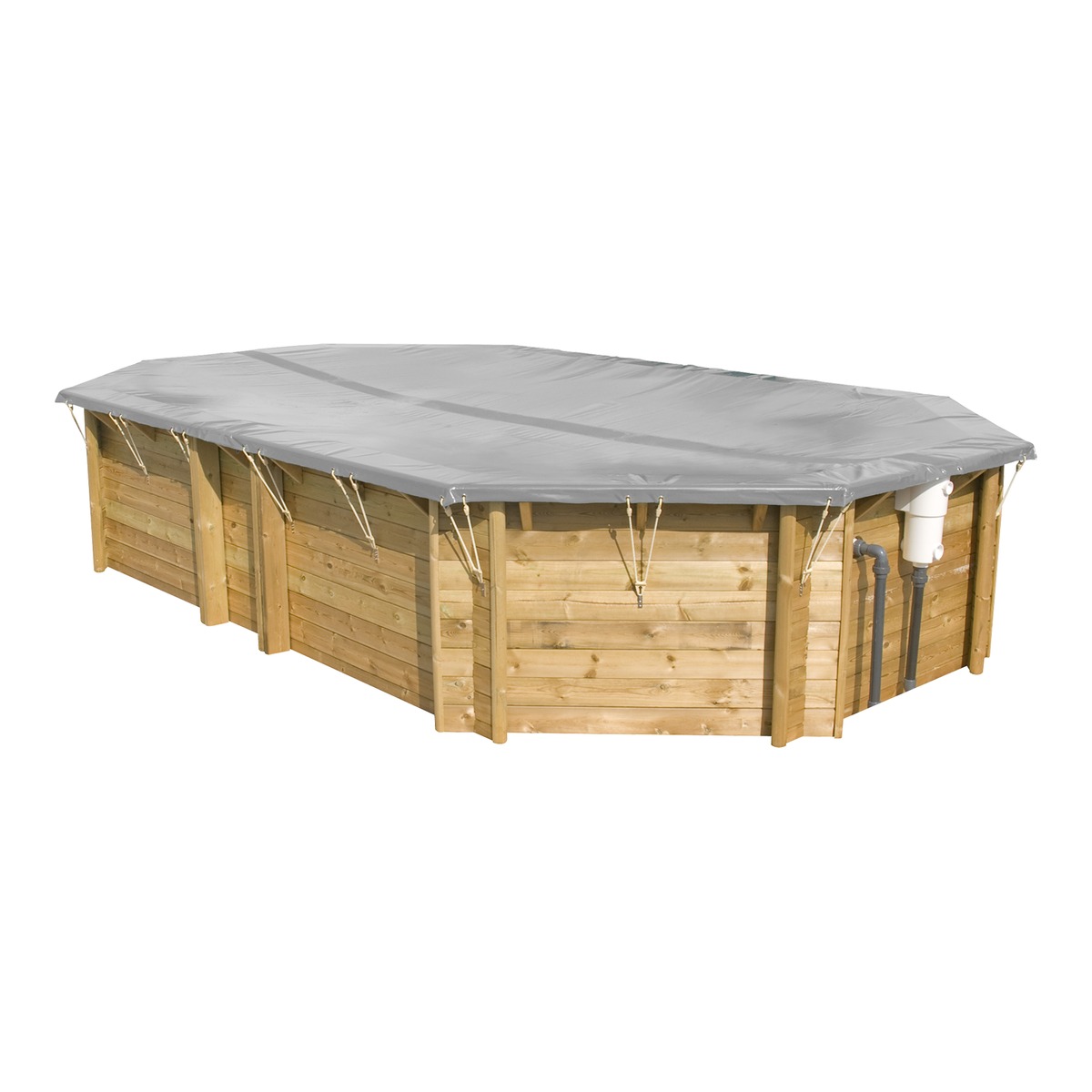 Sicherheits- und Winterabdeckung für Holzpools 580g/m²