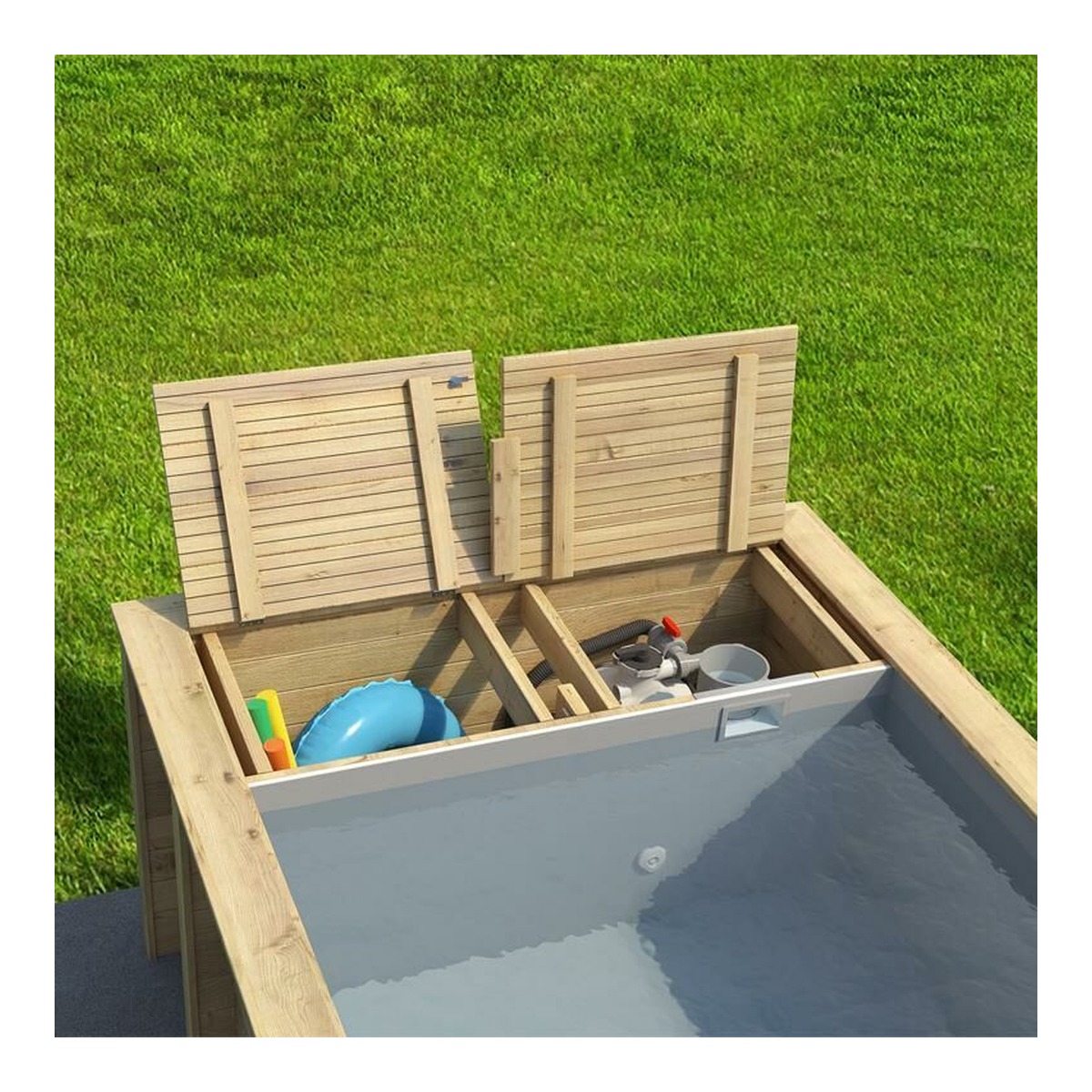 BWT Holzpool Pool'n Box 6.20 x 2.50, GR, HT: 133 – Bild 2