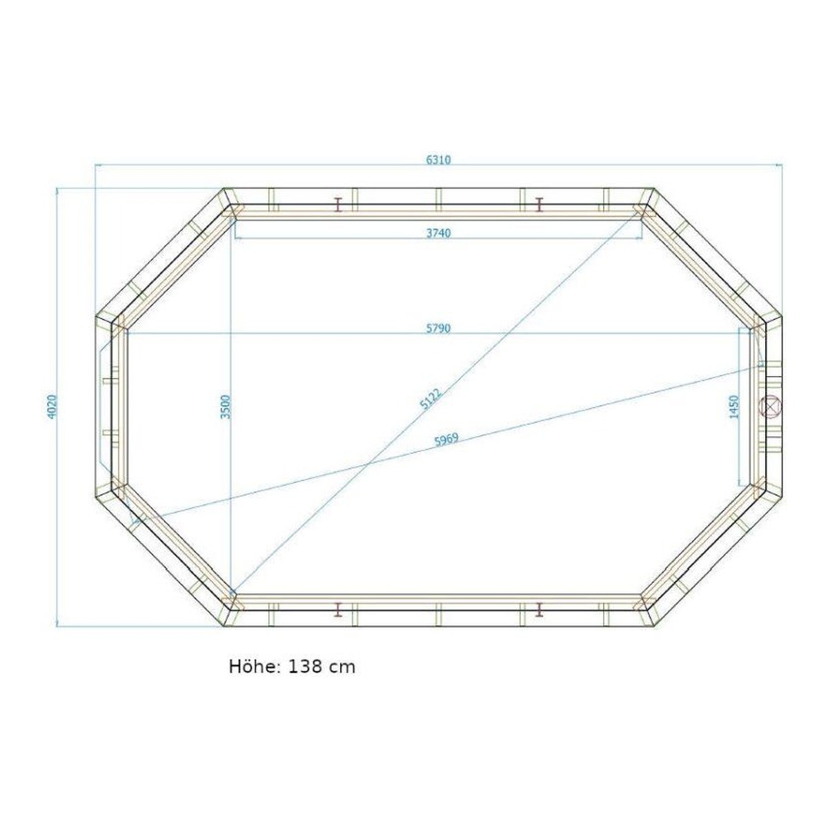 INTERLINE Holzpool SUMATRA oval 6.40 x 4.00 HT: 138 – Bild 22